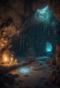 Mystical Glowing Cave Check more: https://paintlyx.com/mystical-glowing-cave/