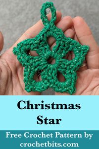 Learn how to crochet a star ornament for Christmas holidays and decorate your place with beautiful decor stars. #crochetstar #christmascrochet #crochetfivepointstar #crochetpattern #crochet #howtocrochet