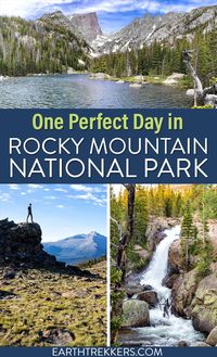 One perfect day in Rocky Mountain National Park. Best hikes and the best things to do if you only have one day in Rocky Mountain National Park. Drive Trail Ridge Road, visit Bear Lake, go for a hike, and more. Includes suggestions for winter and summer. #rmnp #rockymountain #nationalpark