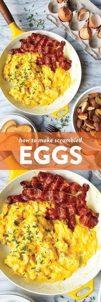 How to Make Scrambled Eggs - The ONLY WAY to make your scrambled eggs! Moist, fluffy, and evenly cooked. Never dry, never rubbery. SO SO GOOD + fool-proof!