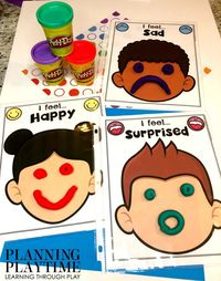 Emotions Activities - All About Me Preschool Activities #preschoolactivities #planningplaytime #backtoschool #preschoolworksheets