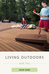 Make the Trex decision that is right for you, because there are so many better ways to spend time on your deck than maintaining it. Think: snuggling up to watch a sunset, breaking out your Trex cornhole boards, or casually lounging with your pup. What activities have replaced staining and sealing your Trex deck? Comment below! 👇