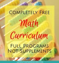 You don’t need expensive curriculum to teach math. You can spend LOTS of money before you figure out what works for you. But you don’t have to. These resources are full math programs, not supplements.