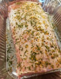 Garlic & Herb Boneless Pork Loin - Garlic & Olive Oil Veins