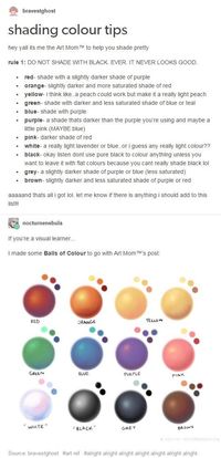 Shading Color Tips: CuratedTumblr