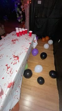 #halloween #halloweenparty #beerpongtable #redsolo #spooky #party