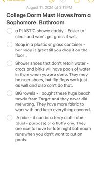 Moving in to the dorm? Here are some tips! #dorm #dormlife #movingintodorm #college #musthaves #tips #tricks #hacks #newcollege #bathroom