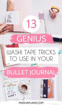 13 Genius Bullet Journal Washi Tape Ideas | Masha Plans