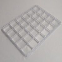 Rectangular Cavity Clear Plastic Trays - 1 X .63 X 0.5