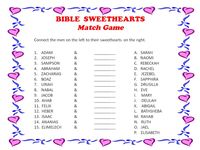 Printable Bible Matching Game