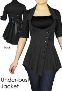 Side Button Under-Bust Jacket by Amber Middaugh