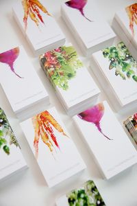 Watercolor Veggies colors logo business cards corporate identities  #businesscard biglietti da visita