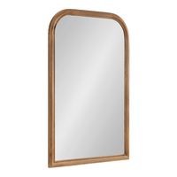 Elevate your bathroom decor with the Kate and Laurel Glenby arched wall mirror. The wooden frame adds warmth and texture to your space, while the large size makes it perfect for checking your reflection before heading out the door.