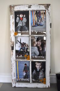 Old Window Turned Picture Frame