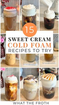 Do you love cold foam as much as I do? There are so many delicious recipes in this post: raspberry sweet cream cold foam, brown sugar sweet cream cold foam, white chocolate sweet cream cold foam, and much more. Head to the blog for all the recipes!