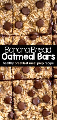 Banana Oatmeal Meal Prep Breakfast Bars