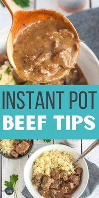 Super easy and incredibly tender these Instant Pot Beef Tips and gravy are cozy comfort food that your family will love! No pressure cooker? Don’t worry, I have slow cooker instructions for you too!