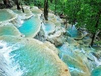 Laos? Nope. Introducing the spring terraces falls from the Province of Abra Philippines. Witness the crystal clear water of Kaparkan Falls located at the municipality of Tineg. Photo and words by @r.jay.b.ph #travelingpinoy