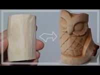 Wood carving / Owl - YouTube