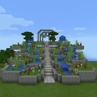 This minecraft garden looks amazing