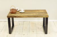 reclaimed wood table  planks coffee table sofa by FreeTreeStudio | see more at https://www.etsy.com/shop/FreeTreeStudio