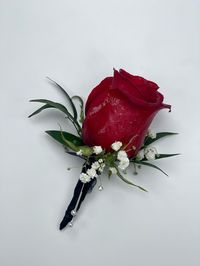 Red Rose Boutonniere  SKUs: ,CR-142