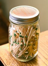 if you ever been camping this is a great idea. Cut a ring of sandpaper on top and use canning jar. will keep your matches dry when camping.