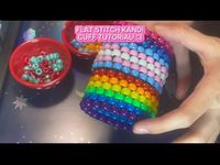 How to Make a Flat Stitch Kandi Cuff!! (Beginner Kandi Tutorial) ✨ - YouTube