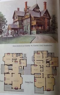 Victorian House edit.Blanche Cirker. Scientific America July 1890 residence of Henry R. Towne Esq. Stamford conn. USA. Does anyone know if this house is still standing?? Kh: