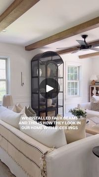 75K views · 895 reactions | Follow & Comment BEAMS for the 🔗 to what we used! Our faux beams are from @barrondesigns and while everyone said beams would make our room look smaller, it actually had the opposite effect. It feels SO much bigger! The color we used and style will be in the 🔗 when you comment BEAMS ✨
.
Make sure you’re following me otherwise the 🔗 will get stuck in your requests and you won’t be able to see it! 
.
#diy #beams #fauxbeams #project #homeprojects #style #homestyle #hack #ceilingbeams | The Half Kept Home | emiliemandarooo · Original audio