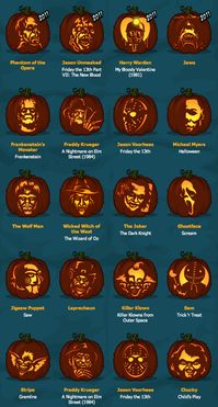 Pumpkin carving. Horror movies.