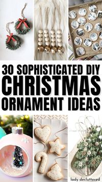 With Christmas just around the corner, it’s time to start thinking about adding some festive cheer to our homes. One of the best ways to do this is by creating homemade ornaments. These DIY Christmas ornament ideas are both fun and easy and give you a chance to let your creativity shine. - Lady Decluttered | Handmade Christmas Ornament Craft Ideas