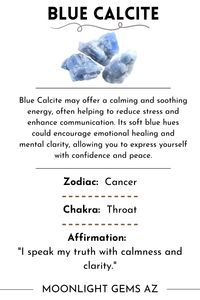 Embrace the calming energy of Blue Calcite! Known for its soothing vibrations, this crystal may reduce stress and enhance clear communication, making it perfect for those seeking peace and emotional balance. 💙 #BlueCalcite #CrystalHealing #CalmVibes #EmotionalHealing #HealingCrystals