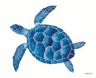 Blue and white never goes out of style. The All Blues Sea Turtle is painted in classic blue watercolor. Reproduced on beautiful, thick cotton paper, this giclee print looks like an original watercolor painting. Mixes and matches perfectly with the rest of the All Blues Collection.