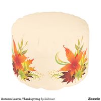 Autumn Leaves Thanksgiving Pouf