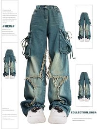 Blue Cargo Jeans Baggy - Cherryourshop