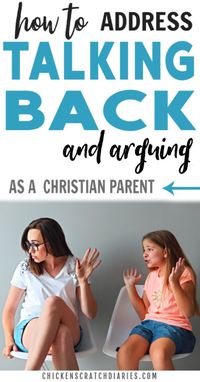 Learn how to address talking back and argumentative behavior in a logical way - while keeping your cool! #PositiveParenting #ChristianParenting #BackTalk