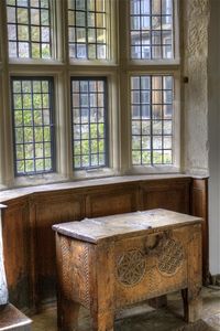 Tudor paneling & medieval chest