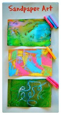 3 ways for kids to make beautiful art with sand paper. Via GiftsofCuriosity