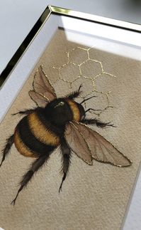 Bee illustration #bee #goldleaf #beeillustration