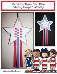 Patriotic Thank You Star Writing Prompt Craftivity (Great For Veterans Day) This patriotic-colored “Thank You” star is a fun way to say thank you to a person in the military. From another country? Just switch the color scheme to fit.