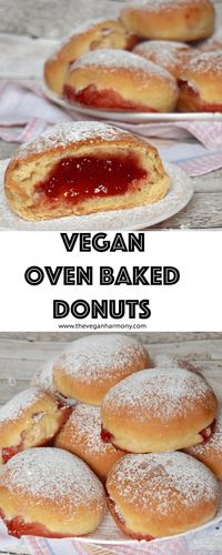 Vegan donuts baked in oven