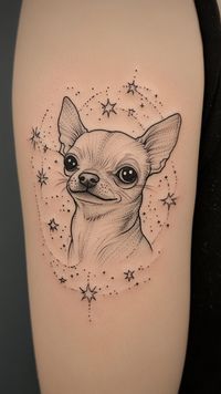 Explore 22 simple Chihuahua tattoo designs that embrace minimalism and modern style. These minimal tattoos are perfect for pet owners who want to showcase their love for their Chihuahua with clean and contemporary ink. Whether you're looking for a small tattoo or a more intricate design, these ideas are ideal for both men and women who appreciate simple and stylish tattoos. #MinimalTattoos #DogLoverInk