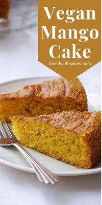 Super moist, simple, flavorful and easy cake made with mango puree. It is SO good with a cup of coffee or tea!