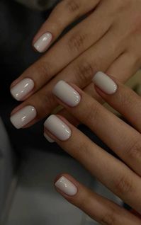 white, milk nails, short, manicure, pretty, clean girl aesthetic, nail inspo, clean girl nails, winter nails, simple nails, pink nails, light pink nails, nails 2023