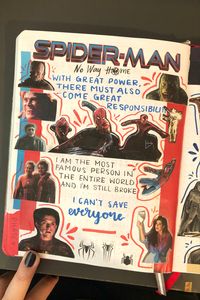 spider-man no way home page in my mcu journal