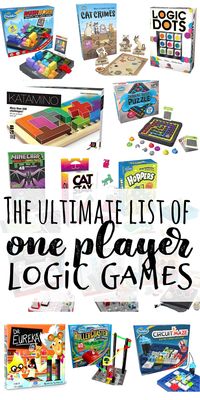 The 25 best educational single player games for kids, tweens, teens, and adults. Fun one player logic puzzles and challenges for all ages. Can also be used as cooperative games for two players. #games #oneplayer #solitaire #familyfun #funforkids #funforadults via @feelslikehome