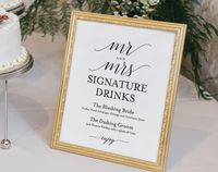 Signature Drinks Printable, Signature Drinks Sign, Signature Cocktails, Bar Sign, Wedding Printable, Sign, PDF Instant Download #BPB310_36 from Bliss Paper Boutique — $6.50