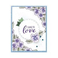 February, the month of love, friendship, and…Viola’s? Okay, maybe not traditionally, but with the Close To My Heart Say It with Flowers – February Stamp of the Month + Thin Cuts, those …