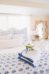 Blue & White Apartment Bedroom Update